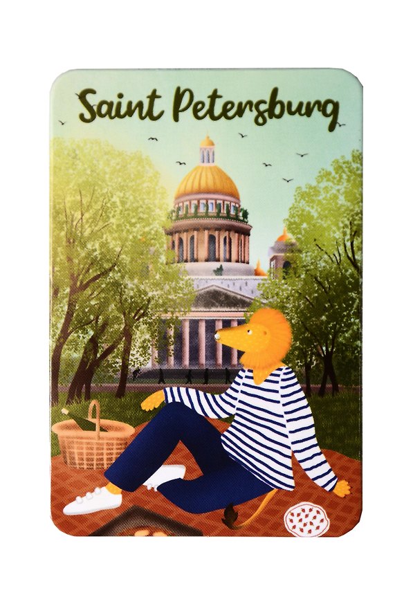 Магнит Петербургский Лев у Исаакиевского (Санкт-Петербург) (m2205) 3107667 — 1