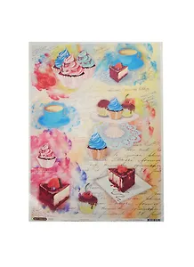 Рисовая бумага для декупажа Craft Premier Кондитерская (CP09842) (А3) (25г/м) (упаковка)