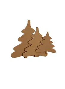 Вырубка из картона Елочка №2 (VK13) (3шт) (упаковка)