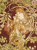 Репродукция на плитке (00000135876) Муха Альфонс Мария5 (20х25) 2316316