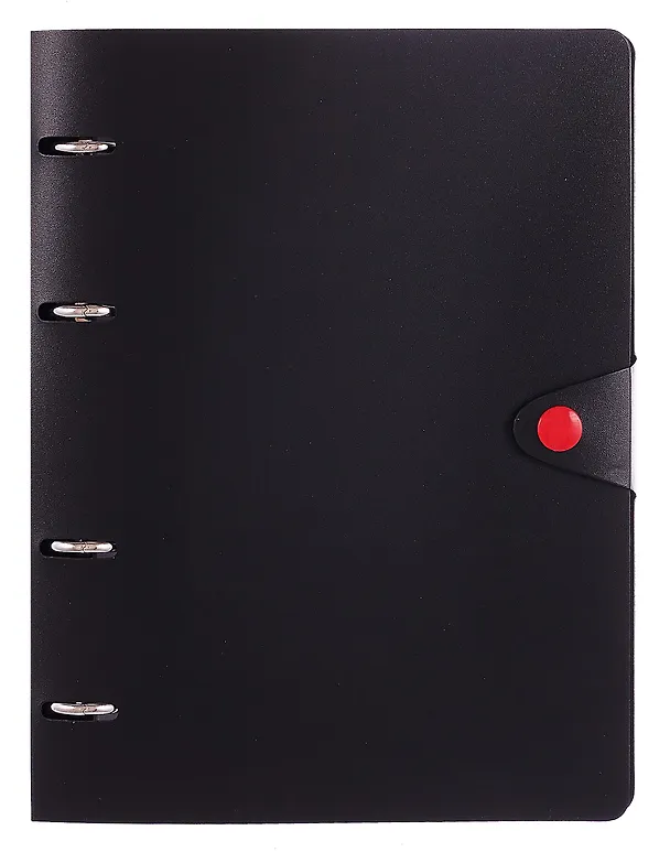 Тетрадь на кольцах «Favorite Black. No 4» 80 листов в клетку, сменный блок - Listoff 3090733 — 1