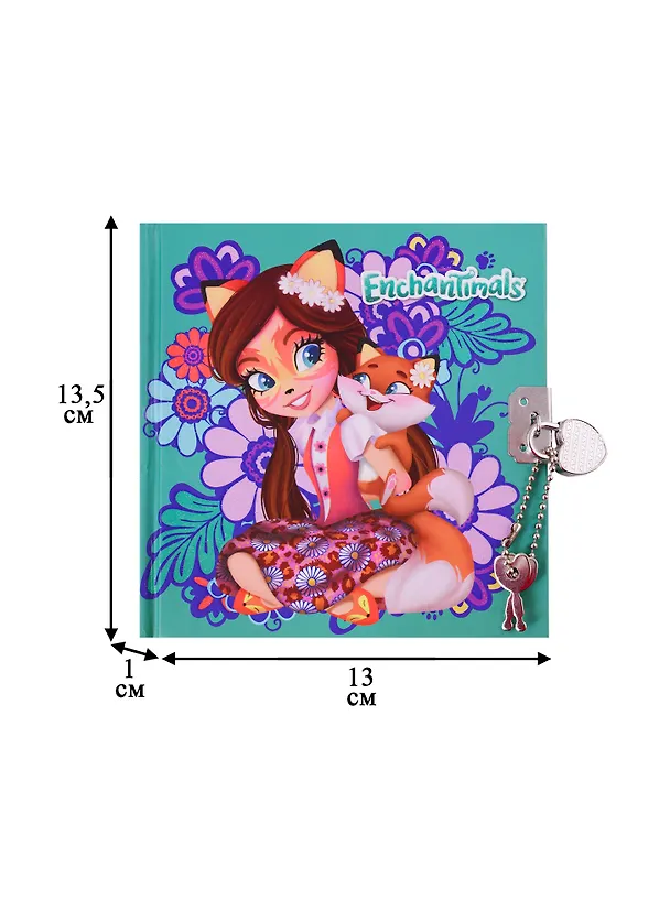 Записная книжка «Enchantimals» А6, 80 листов в линейку, замок-сердечко, Academy Style 250455 — 3