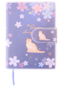 Записная книжка 95*130 84л лин. "Summer cherry" ПВХ-обл., клапан, ассорти