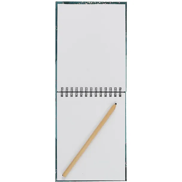 Скетчбук А6+ 125*160 40л "Marble" белый офсет, 100г/м2, тв.обложка, евроспираль 2901068 — 2
