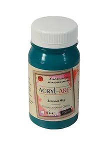 Краска акриловая "Акрил-Арт" зел.ФЦ,100мл,банка, Таир
