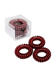 Резинка-браслет для волос Hair Bobbles бордовая перламутровая (3 шт.) (000564)