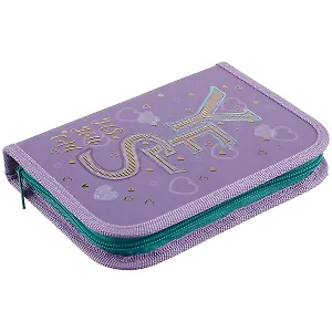 Пенал школьный 1отд. "Ты можешь!" 19*13см, откидн.планка, 3D фольга