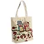 Сумка-шоппер на молнии Две совы на ветке с цветами (40х40) (текстиль) — 2549169 — 2