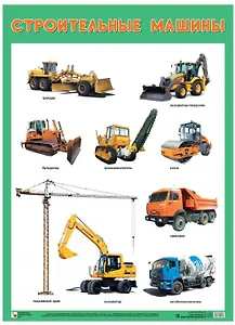 Развивающие плакаты. Строительные машины