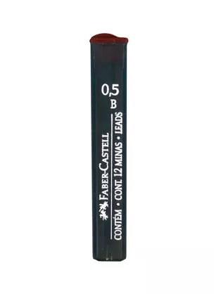 Грифели для механических карандашей Faber-Castell "Polymer", 12шт., 0,5мм, B — 255896 — 1