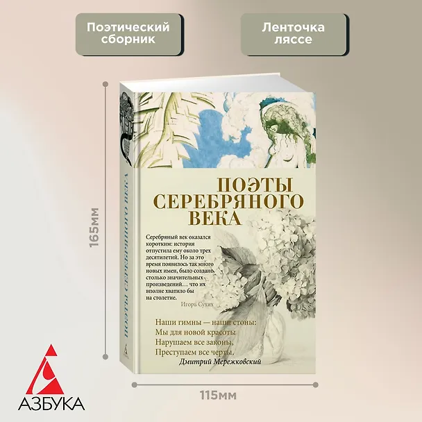 Книга Поэты Серебряного века (Иннокентий Анненский, Константин Бальмонт, Зинаида Гиппиус, Максимилиан Волошин, Игорь Северянин, Велимир Хлебников, Федор Сологуб, Николай Гумилев, Владимир Маяковский, Анна Ахматова, Марина Цветаева, Александр Блок, Борис Пастернак, Осип Мандельштам, Сергей Есенин, Владислав Ходасевич, Владимир Соловьев, Андрей Белый, Валерий Брюсов, Вячеслав Иванов, Дмитрий Мережковский, М Кузьмин) — 4