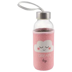 Бутылка в чехле с цветом Облачко Dream big (стекло) (300мл)(12-7599-BT181A73)