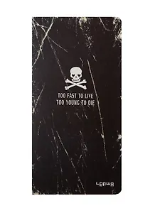 Записная книжка А6+ 48л кл. 90*170мм "Too fast to live…" карт.обл., тонир.внутр.блок, сшивка, LENWA