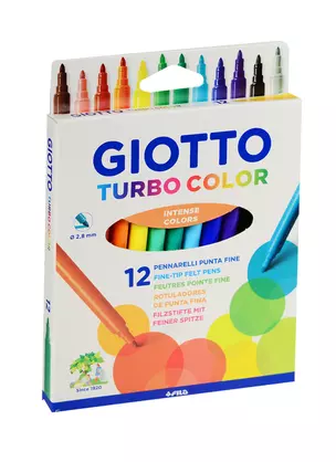 Фломастеры Giotto, Turbo Color, 12 цветов — 239210 — 1