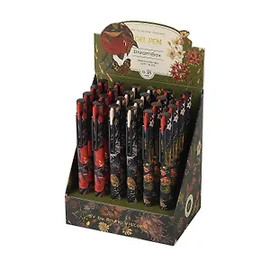 Ручка гелевая авт. черная "Флора. Темная ночь", 0,38мм, Bruno Visconti