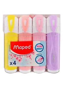 Текстовыделители Maped, Fluo Peps Pastel, 4 цвета