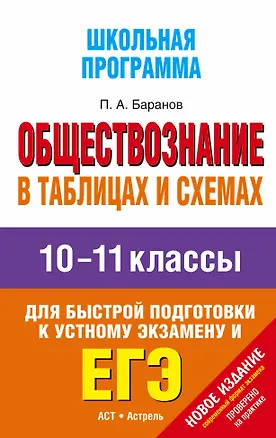 Книга Обществознание в таблицах и схемах: 10-11 классы: справочные материалы (Пётр Баранов)