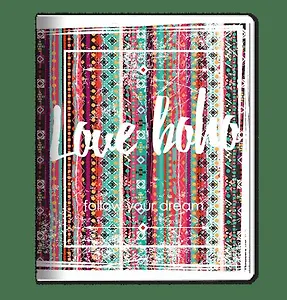 Тетрадь в клетку Be Smart, Boho, А5, 48 листов, красная