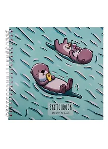 Скетчбук 190*190 40л "Relax" белый офсет, 120г/м2, тв.обложка, евроспираль