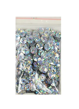 Пайетки голографические круглые серебряные (2994) (D=5мм) (10г) (упаковка) 2498908