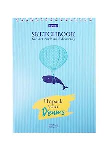 Скетчбук А5 80л "Всё замечательно!" 100г/м2, тв. обложка, спираль