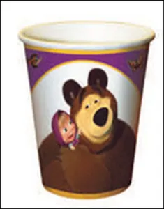 Стакан бумажный "Маша и Миша" 10 шт (200 мл) (0504.050) (Арт И Дизайн)