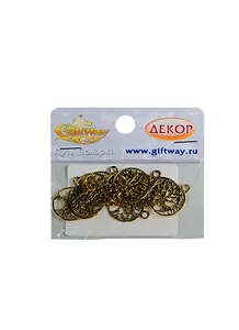 Фурнитура металл подвеска Дерево золото (00009370) (11шт) (24х19х1мм) (10г) (упаковка)