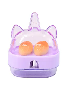 Точилка 1 отверстие "Единорог с хлебушком" с конейнером, в ассортименте