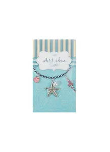 Кулоны в асс. 2 Морская звезда с жемчугом серебро (QA 6874) (14021280) (упаковка)