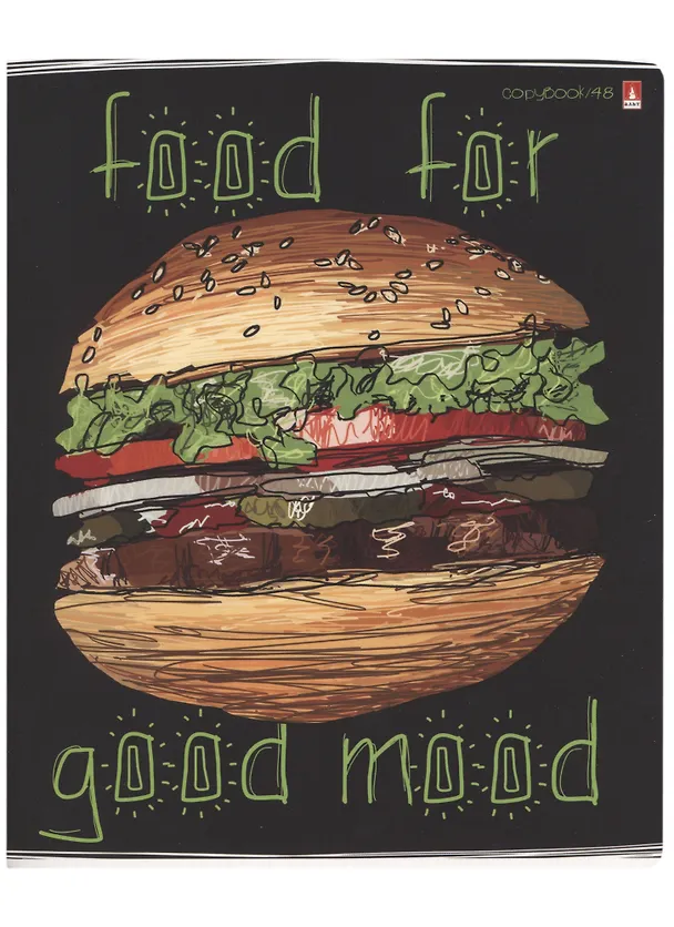 Тетрадь общая «Food in black», 48 листов в клетку, A5, в ассортименте - Альт 2899834 — 3