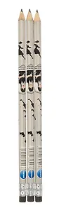 Карандаши чернографитные НВ с ластиком 3 штуки "Уэнсдэй"