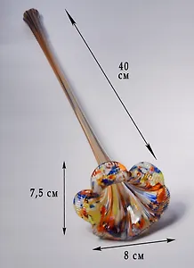 Сувенир стекло Цветок разноцветный (40 см) (1663065)