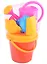 Набор для песка № 67 (ведро с ситом, лейка, савочек, грабельки, 3 формочки) в ассортименте — 2915122 — 2