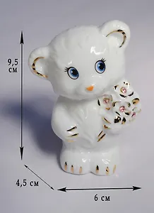 Медвежонок с букетиком (10 см) (1055028)