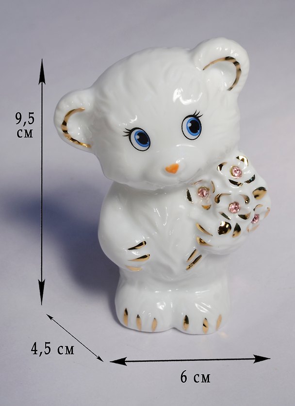 Медвежонок с букетиком (10 см) (1055028) 2572924 — 1
