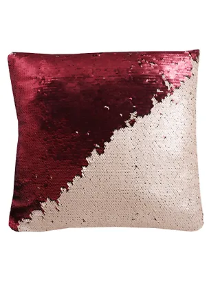Подушка с пайетками красная с золотом (3856) (37х37) 2626124