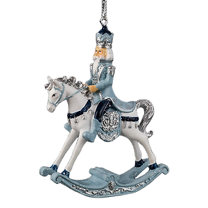 Новогоднее подвесное украшение ErichKrause Decor Волшебник на лошадке-качалке (пластик) (10см) (62445)
