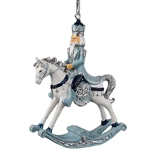 Новогоднее подвесное украшение ErichKrause Decor Волшебник на лошадке-качалке (пластик) (10см) (62445) 3177011
