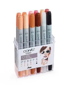 Набор маркеров Copic Ciao телесные тона, 12 цветов