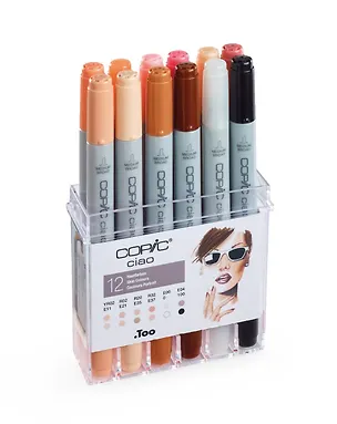 Набор маркеров Copic Ciao телесные тона, 12 цветов 260045