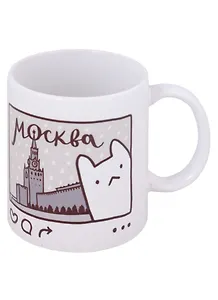 Кружка СПб "Кот Питер - Москва" (керамика) (330мл) (коробка)