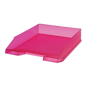 Лоток горизонтальный "Classic" малиновый, прозр., Herlitz