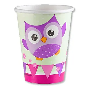 Праздничные аксессуары, Амскан, Стакан бумажный Совушки 266мл 8шт 329775