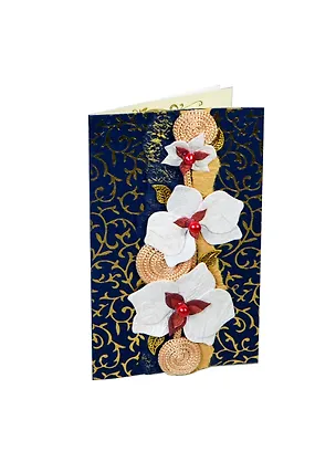 Открытки ручной работы "Орхидеи" 19,5*12 см из бумаг ручного отлива 00008298 2392970