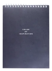 Блокнот А5 50л кл. "Block", черный, карт.обл., спираль, микротекстурирование, ламинация