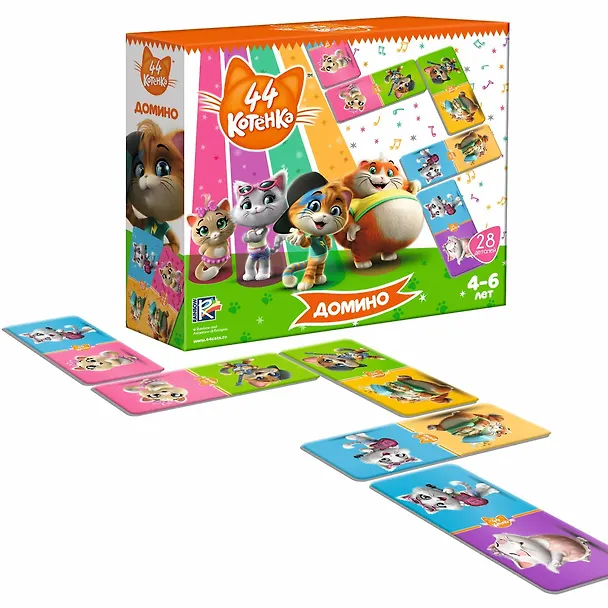 Игра настольная «44 Котенка Домино», Vladi Toys 2789763 — 2