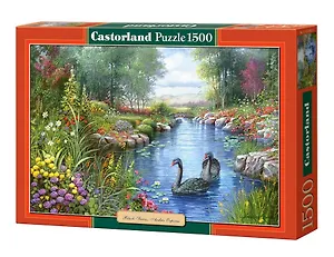 Пазл Castorland 1500 эл. 68*47см. Черные лебеди