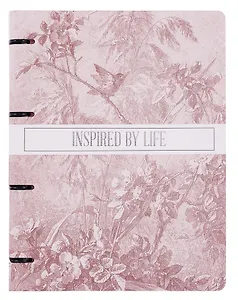 Тетрадь А4 120 листов, клетка, "Floreale. Cedar Rose" на кольцах