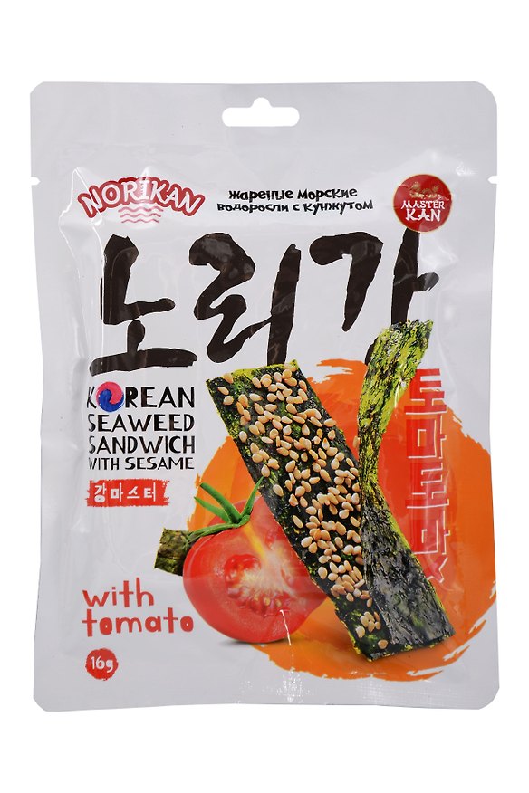 Сэндвич из водорослей NoriKan, Tomato Sesame Sandwich с кунжутом и Томатом, 16г 3110257 — 1