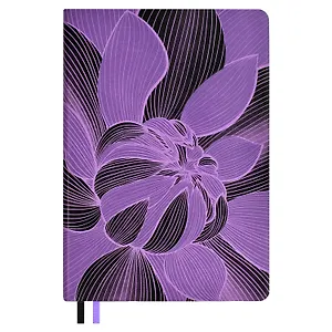 Ежедневник недат. А5 120л "Виннер" сиреневый, иск.кожа, мягкий переплет, блинт.тиснение, шелкография, офсет, ляссе